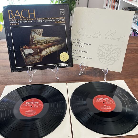 Bach 6 Suonate A Cembalo Certato E Violino Solo 2xLP Box 1969 Philips 835 227/8 - Picture 3 of 12